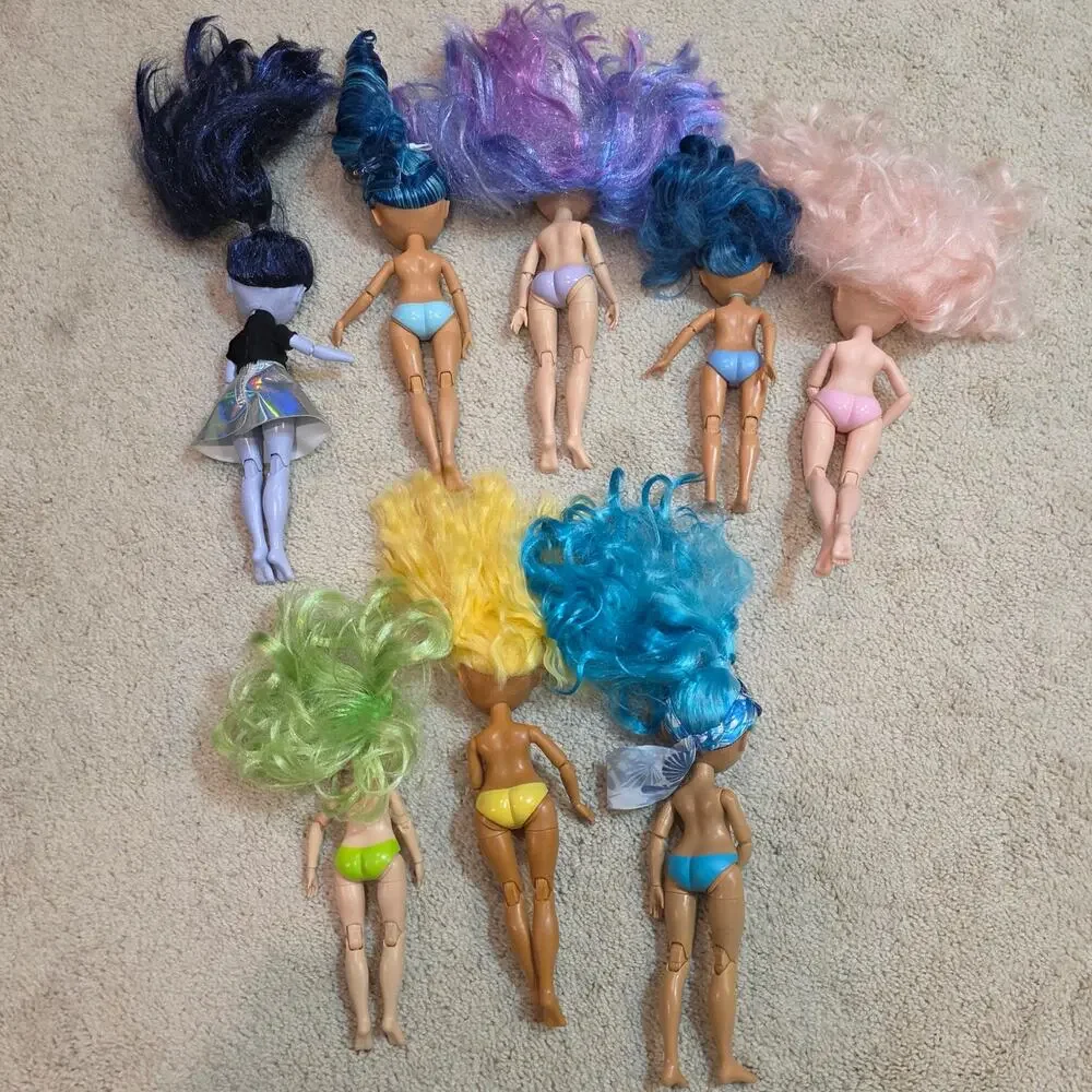 Lot of 8 Rainbow High & Shadow High Dolls - Multi-Color Hair / Articulated
